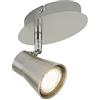 BRILONER Lampada da parete a LED, in metallo nichel opaco, GU10, 3 W