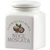 La Porcellana Bianca - Contenitore per Noce Moscata Ricoperto di Porcellana, in Confezione Regalo, in Nylon/A - Conserva, Barattoli e Contenitori - Barattoli Cucina - Porcellana - 175 cc; 6,5x6xh9 cm