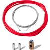 cyclingcolors cavo acceleratore universale moto ciclomotore con guaina serracavo compatibile con carburatore Dell'orto, Rosso