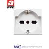 AVE 45B90/15TS presa schuko bipasso - Banquise S45 - 2P+T 10/16A 250V - Bianco