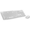 Logitech MK295 Kit Mouse e Tastiera Wireless, Layout Tedesco Qwertz, Bianco