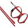 Karlie Flamingo Pettorina per Gatto + GUINZAGLIO ZIGGI Rosso 20-35CM 10MM