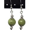 ThurColas Orecchini donna in acciaio inox con perle in giada, turchese ricostituito, howlite e agata (Verde)