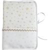 FILET - Cover per Libretto Sanitario Neonati da Ricamare in Piquet di Cotone Stampato a Stelline, Originale Idea Regalo Nascita da Personalizzare, Made in Italy, Beige
