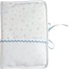 FILET - Cover per Libretto Sanitario Neonati da Ricamare in Piquet di Cotone Stampato a Stelline, Originale Idea Regalo Nascita da Personalizzare, Made in Italy, Azzurro