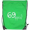 69appeal Gymbag - Sacca da palestra con coulisse 41,5 x 34 cm - Sacca sportiva impermeabile - borsa da nuoto - borsa sportiva - per il tempo libero - 7 colori, verde