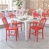 Flash Furniture Sedia per interni ed esterni, in lega di acciaio e plastica, colore rosso, 50,8 x 39,37 x 84,46 cm