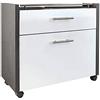 Schildmeyer Trient 133074 - Mobile sottolavabo, 67 x 35 x 60,5 cm, Finitura Grigio Frassino/Bianco Lucido
