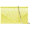 fi9® - Lussuosa pochette per signora, in raso, per feste, serate danzanti, matrimoni, Nero
