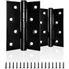 AOLISHENG 4 inch cerniere porte acciaio Inox 100mm per legno pesanti per porte interne esterne, 1 paia nero(100mm × 76mm)