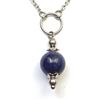Handmade Collana donna minimalista in acciaio inox con pendente perla in pietra naturale