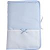 FILET - Copertina per Libretto Sanitario Neonati da Ricamare, Idea Regalo Nascita da Personalizzare, Compatibile con Chaier de Santé de l'Enfant Formulaire CERFA no 12593 * 02, Made in Italy, Azzurro