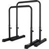 POWER GUIDANCE - Dip Bar Stand Station -Altezza Regolabile77cm- 98cm per l'allenamento Completo della Forza corporea - 3 Colori Disponibili（giallo）