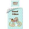 Halantex Pusheen Good Vibes Copripiumino Singolo 140x200 + Federa 65x65 100% Cotone