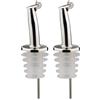 Westmark 2 Beccucci per Bottiglie di Liquori e Olio, Metallo/Acciaio Inossidabile, Tappi in Silicone, Inox Gastro, Argento, 46832280