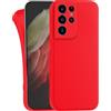 MyGadget Cover per Samsung Galaxy S21 Ultra - Custodia Protettiva in Silicone Morbido - Case TPU Flessibile - Ultra Protezione Antiurto & Antiscivolo Rosso