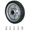WOLFPACK LINEA PROFESIONAL 11110064 Rueda Industrial Goma Negra Sin Eje 200 mm, Cranberry