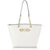 Pollini BORSA MAXI WEAVING PU BIANCO