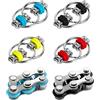 TIANNAIT Set di 4 pezzi di catena flippy con 2 pezzi di sei catene a rulli, gioco fidget per alleviare lo stress, portachiavi ad anello in ferro, gioco a catena per bici, adatto per adulti e bambini.