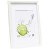 Deknudt Frames S40AK1-P1-13.0X18.0 - Portafoto Basic con passpartout, con modanatura alta, in legno/MDF, 20 x 14,9 x 2,96 cm, colore: bianco
