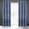 Eurofirany Tenda oscurante con 8 occhielli, 1 pezzo, elegante, liscia, tinta unita, blu scuro, per soggiorno, camera da letto, salotto