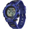 findtime Bambini digitali Orologi, Orologio Militare Sport ragazzi Camouflage elettronico Orologio Bracciale per ragazzi, blu scuro, Cinghia