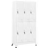 Tecno Arredo 3 Armadietto a Chiave con 6 Scomparti in Acciaio 90x45x180 cm