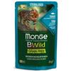 Monge Bwild - Grain Free - Bocconcini maltagliati in salsa - Tonno con Gamberetti e Ortaggi - Sterilised 85 gr