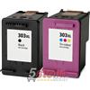NO-NAME BIPACK CARTUCCE XL COMPATIBILI CON HP 303XL NERO T6N04AE + COLORE T6N03AE - NO-NAME