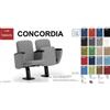 SEIPO Concordia CT1PS ST PP 2 POSTI poltrona da sala cinema TEATRO su trave schienale tondo Seipo Tessuto V omologato CLASS 1 IM