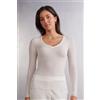 Intimissimi Maglia Scollo A V In Modal Ultralight Con Cashmere Avorio