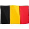 Runesol Belgio Bandiera 3x5, 91x152cm, Vlag Van België 4 Occhielli, Bandiera Del Belgio, Bandiere Premium, Impermeabile, Interno, Esterno, Epifania