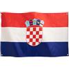 Runesol Croazia Bandiera 3x5, 91x152cm, Zastava Hrvatske 4 Occhielli, Striscione Croato, Tifosi, Bandiere Premium, Impermeabile, Interno, Esterno, Epifania