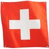 Runesol Svizzera Bandiera 3x3, 91x91cm, 4 Occhielli, Striscione Svizzero, Bandiere Premium, Impermeabile, Esterno, Giorno di San Giuseppe