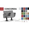 SEIPO Concordia CT1PS SQ PP 2 POSTI poltrona da sala cinema TEATRO su trave schienale QUADRO Seipo Tessuto V omologato CLASS 1 IM