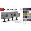 SEIPO Concordia CT1PS SQ PP 4 POSTI poltrona da sala cinema TEATRO su trave schienale QUADRO Seipo Tessuto V omologato CLASS 1 IM