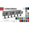 SEIPO Concordia CT1PS SQ PP 6 POSTI poltrona da sala cinema TEATRO su trave schienale QUADRO Seipo Tessuto V omologato CLASS 1 IM
