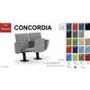 SEIPO Concordia CT1PS SQ PI 2 POSTI poltrona da sala cinema TEATRO su trave schienale QUADRO Seipo Tessuto V omologato CLASS 1 IM