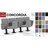 SEIPO Concordia CT1PS SQ PI 4 POSTI poltrona da sala cinema TEATRO su trave schienale QUADRO Seipo Tessuto V omologato CLASS 1 IM