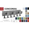SEIPO Concordia CT1PS SQ PI 6 POSTI poltrona da sala cinema TEATRO su trave schienale QUADRO Seipo Tessuto V omologato CLASS 1 IM