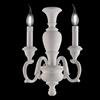 Bonetti Illumina Applique in legno bianco shabby 2 luci Fiorenza