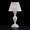 Bonetti Illumina Lume in legno bianco shabby 1 luce con paralume dm.35 Fiorenza