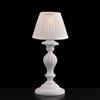 Bonetti Illumina Lumetto in legno bianco shabby 1 luce con paralume dm.20 Leonardo