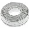 SeKi Cavo per altoparlante piatto 2 x 1,5 mm², colore bianco, 50 m, CCA, cavo audio, cavo per casse