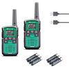 Midland - Walkie Talkie XT30 PRO Doppio, 2 Ricetrasmittenti Professionali Ricarica Rapida USB per Softair, Outdoor - 16 Canali PMR446, 38 Toni CTCSS, Portata 6Km, Autonomia 5H, Splashproof, VOX, Scan
