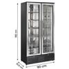Vetrina Frigo Bibite in Acciaio Cromato, 728 L, +1°C/+10°C, Doppia Illuminazione, Classe B