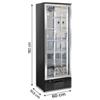 Vetrina Frigo Bibite in Acciaio Cromato, 368 L, +1°C/+10°C, Doppia Illuminazione, Classe B
