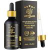 Artisam Miglior olio antietà biologico di semi di fico d'india │ Il migliore trattamento contro rughe e occhiaie │ Spremuto a freddo, certificato 100% biologico puro │ Extra vergine vegano (30 ml)