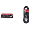 Focusrite 2i2 Scarlett - Interfaccia audio USB di terza generazione & Stagg Cavo di Alta Qualita XLRf a XLRm Plug Microphone, 6 m, Nero