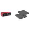Focusrite 2i2 ScarlettInterfaccia audio USB di terza generazione & Adam Hall Stands Pad Eco Serie spadeco2 Absorber per monitor da studio, colore grigio antracite
